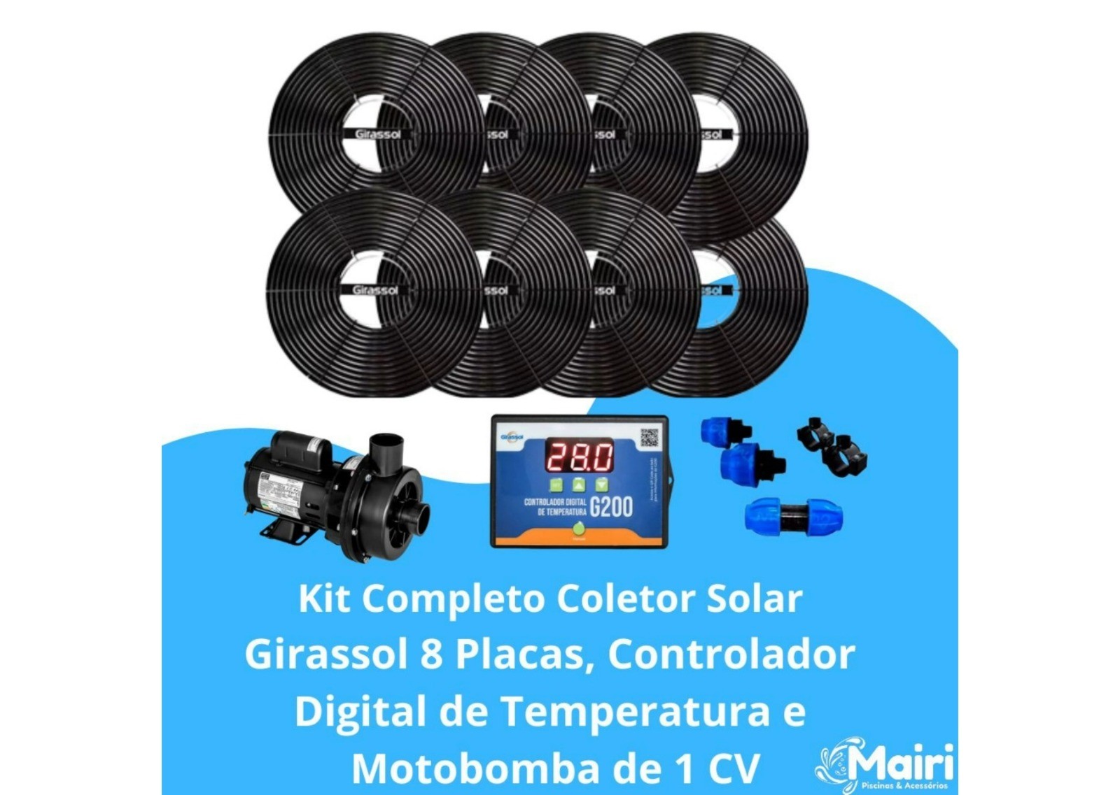 Kit Completo Coletor Solar  Girassol 